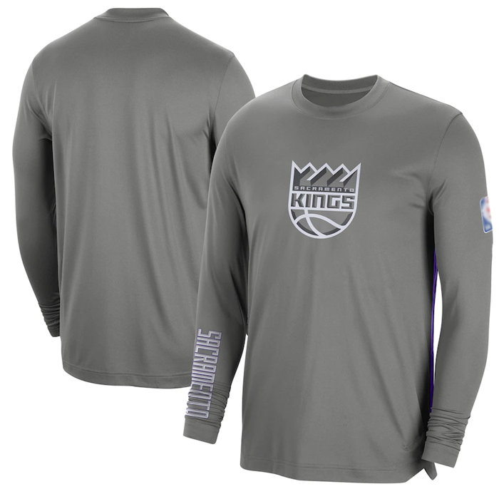 Men's Sacramento Kings Gray 2022/23 City Edition Essential Expressive Long Sleeve T-Shirt